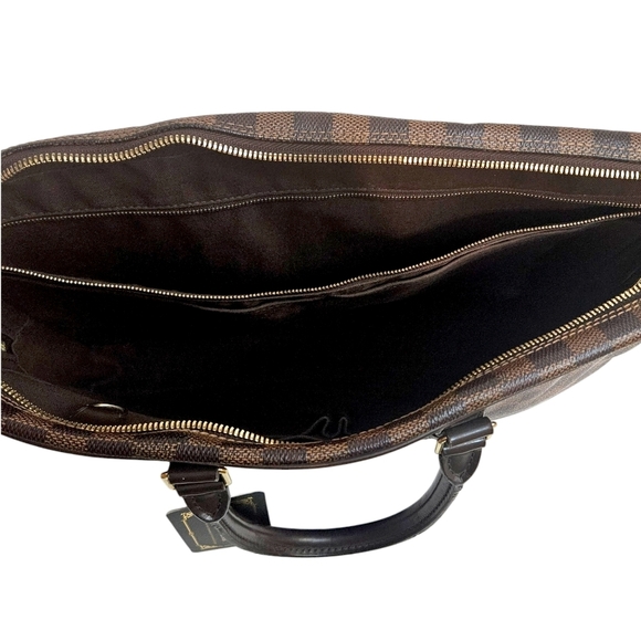 Louis Vuitton Damier Ebene Porte-Documents Voyage Leather Briefcase Hand… - Picture 10 of 16